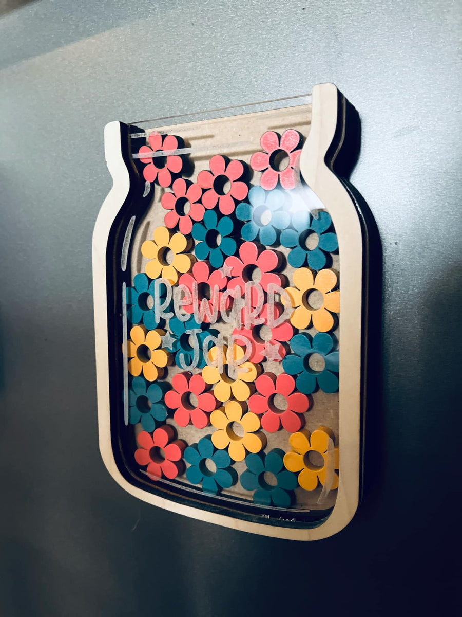 Reward Jar Magnetic | Class Stars Jar | Smiley Face Reward Jar | Flowe ...
