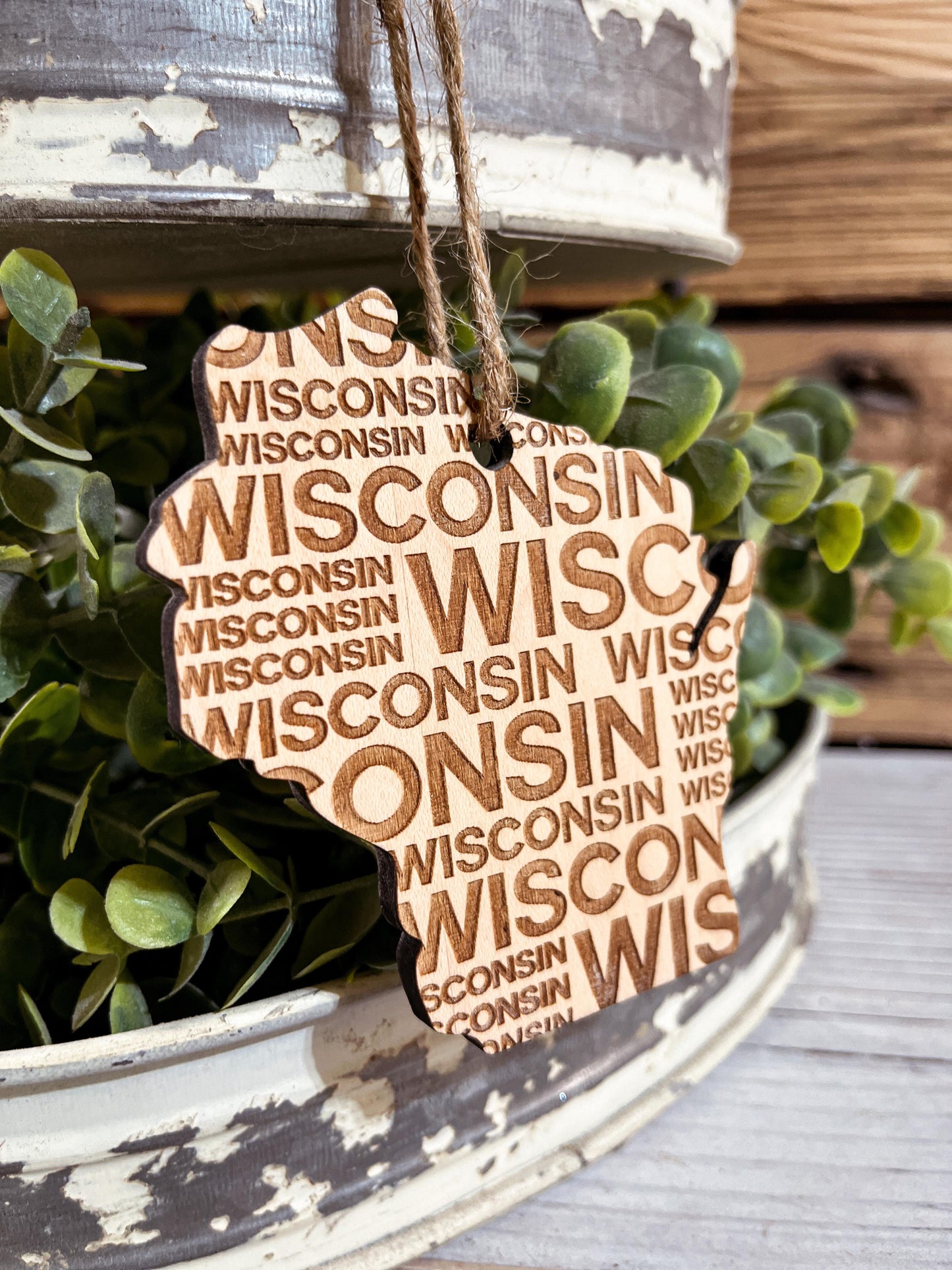 Wisconsin Christmas Ornament | Wisconsin Word Art