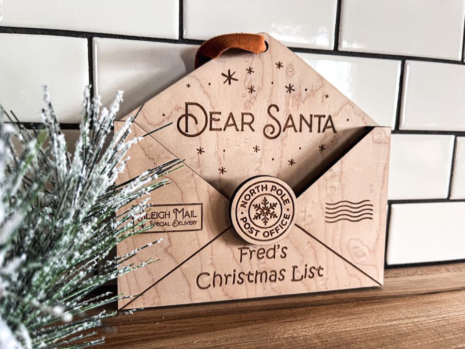 Christmas List Holder | Santa Letter Holder | Christmas Ornament
