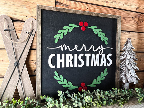 Merry Christmas Sign | Farmhouse Christmas Sign