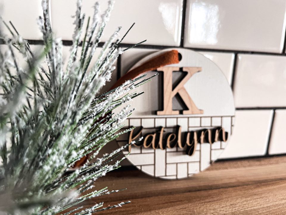 Yearly Ornament | Child Farmhouse Ornament | Personalized Ornament