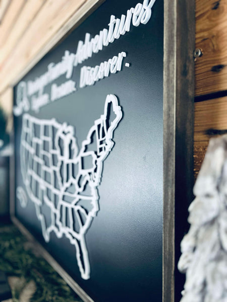 Personalized 3D USA Puzzle Map | Travel Tracker & Wall Decor | Large 3D USA Puzzle Travel Tracker