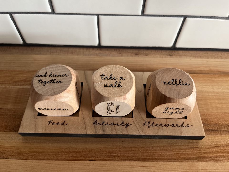 Date Night Activity Dice | Valentines Day Gift | Anniversary Gift