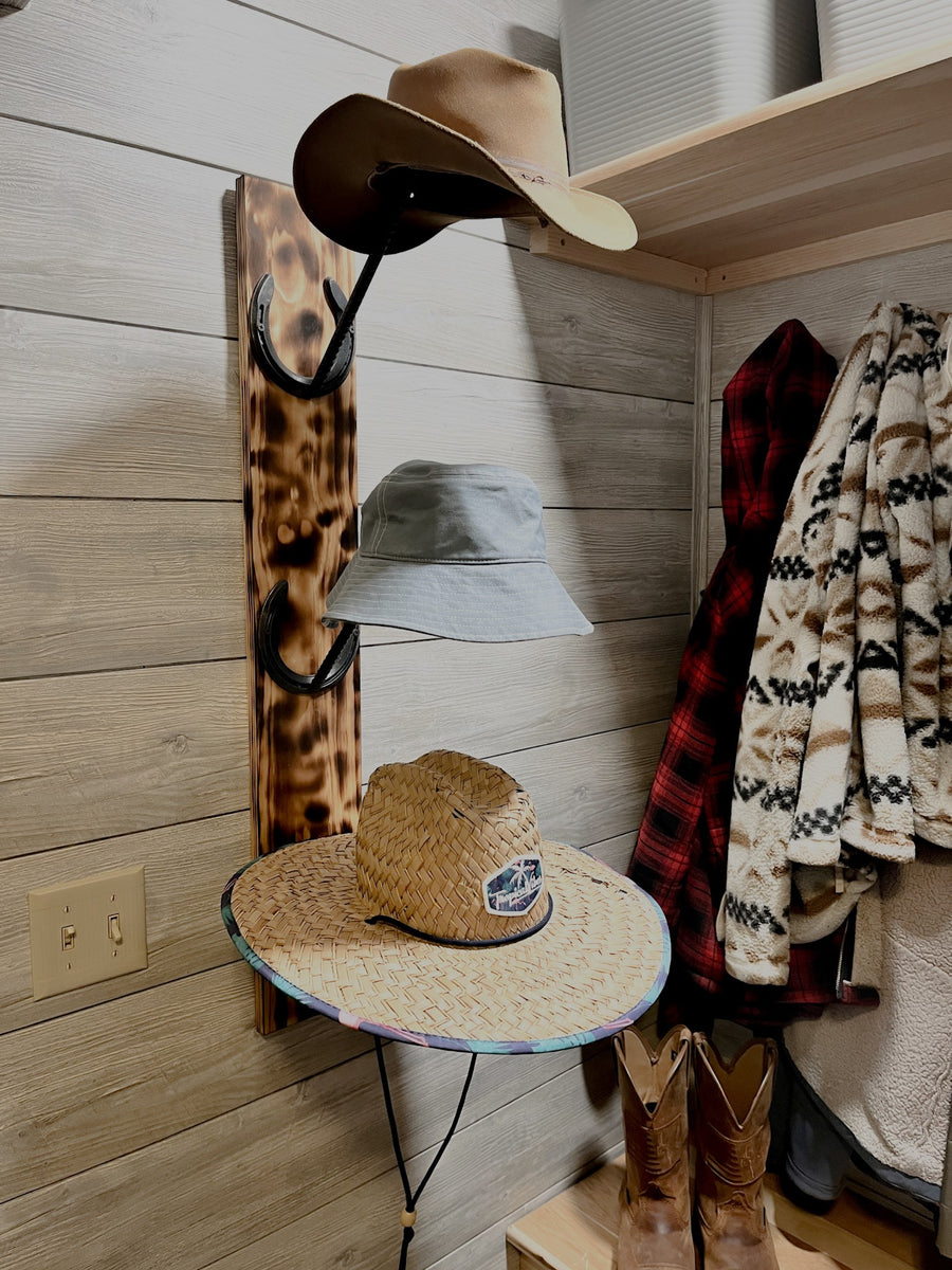 Cowboy Hat Vertical Wall Mounted Hat Rack Coat Rack Cowboy Hat