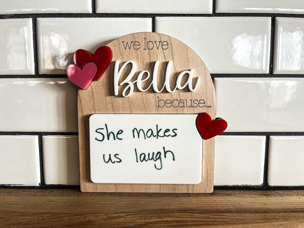 I Love You Because Magnet | Valentines Day Gift | Anniversary Gift