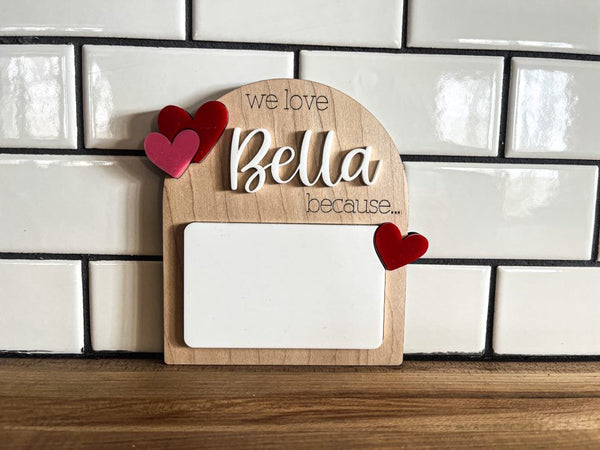 I Love You Because Magnet | Valentines Day Gift | Anniversary Gift