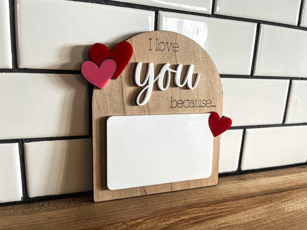 I Love You Because Magnet | Valentines Day Gift | Anniversary Gift