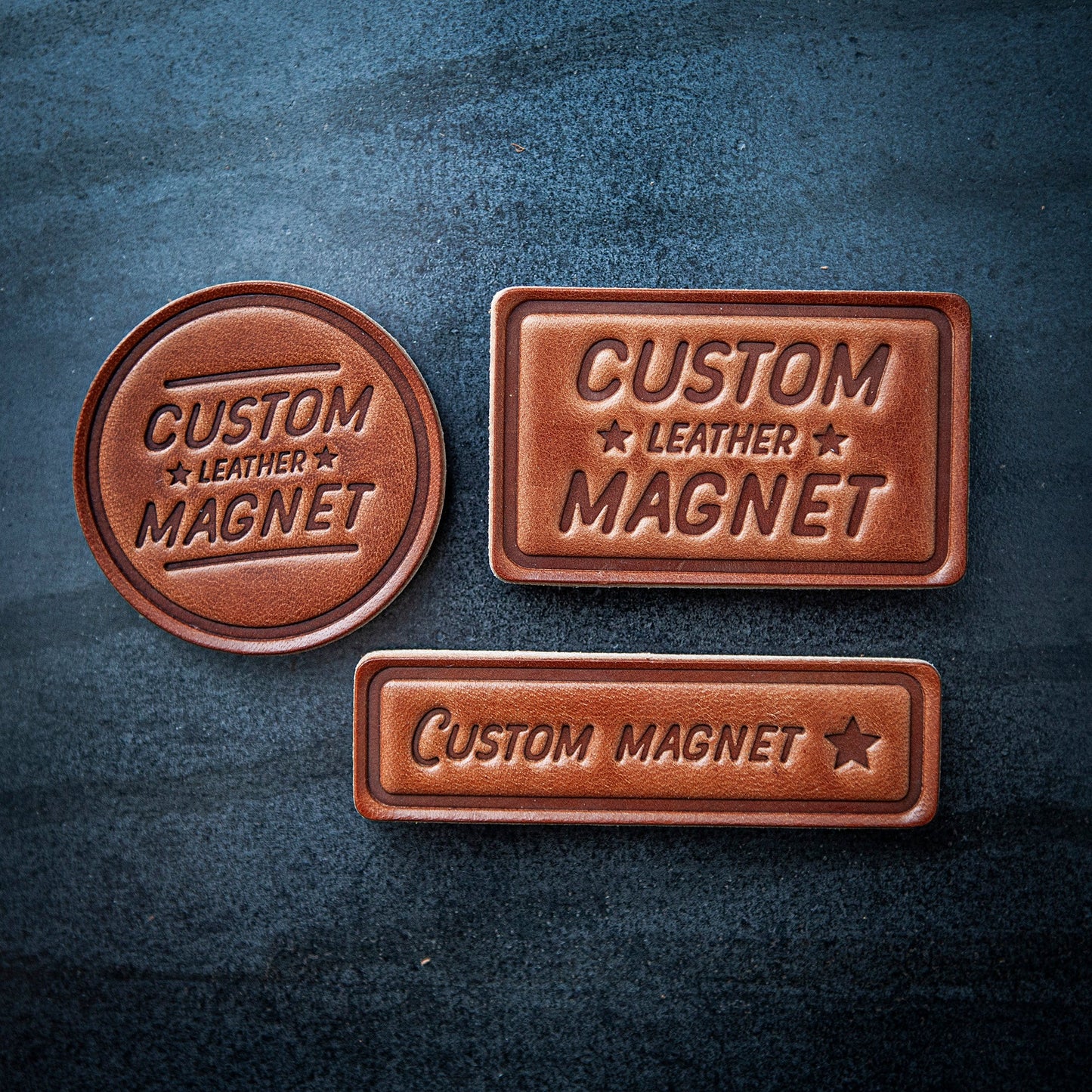 Lake Time Leather Magnet Block Style