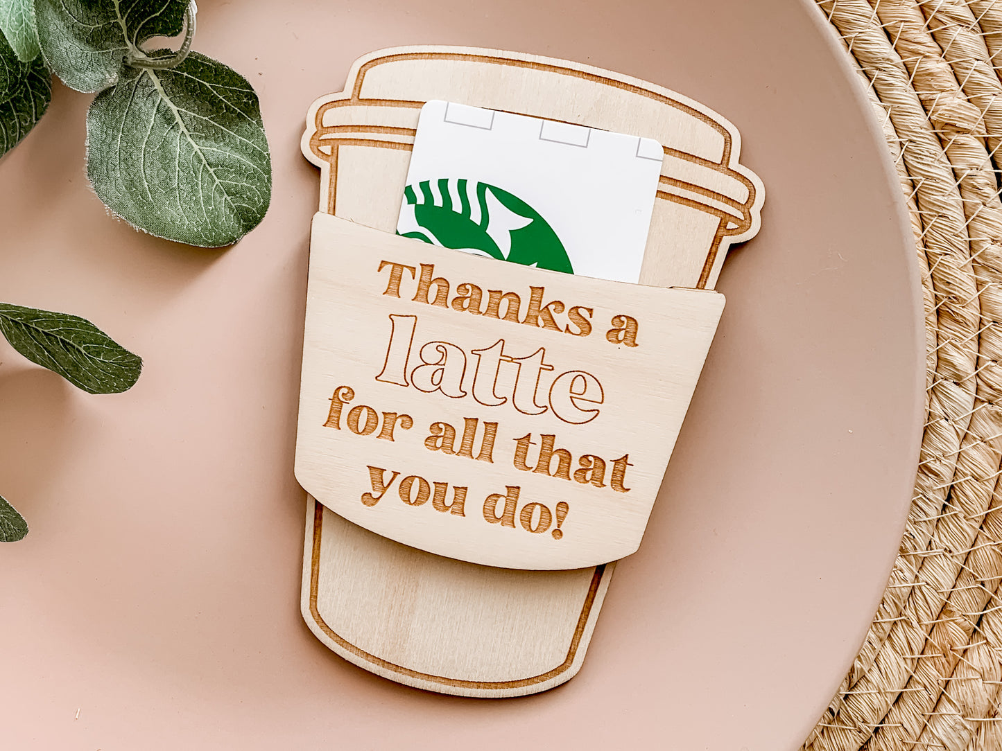 Coffee Gift Card Holder | Teacher Gifts Thank You | Teacher Appreciation Gift | Thanks a Latte