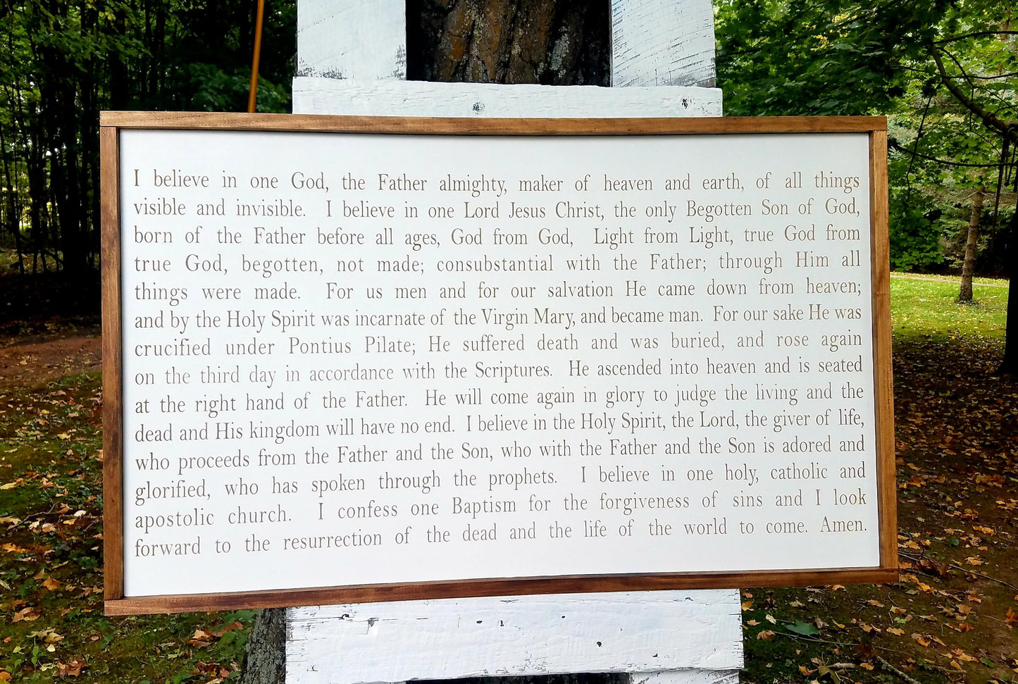 Handmade Custom Sign | Catholic Nicene Creed Prayer