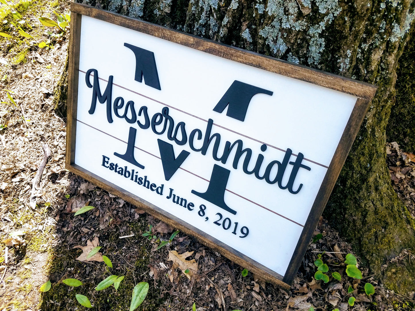 Personalized Last Name Shiplap Sign | Last Name and Established Date Sign | Wedding and Anniversary Gift