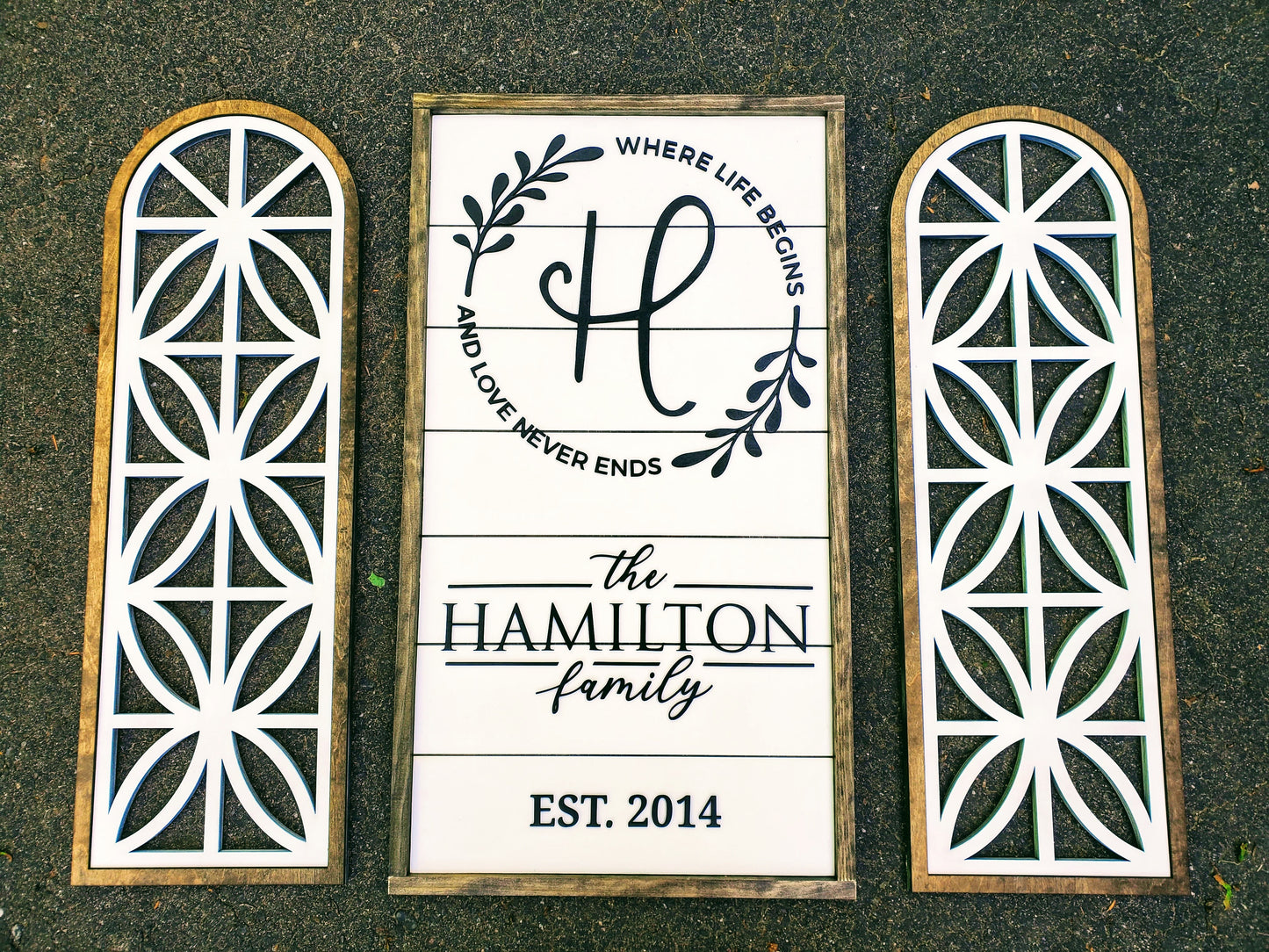 Set of Church Window Wall Decor | Farmhouse Window | Wooden Arch | Arched Frame | Cathedral Window Frame