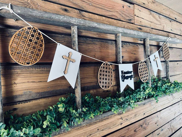 Easter Christian Banner | Easter Decor | Mantel Decor | Wooden Banner