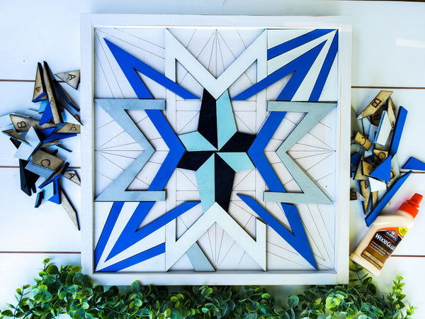 DIY Wood Star Quilt Sign | DIY Raised Puzzle Sign
