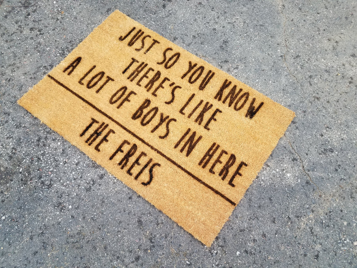 Personalized Family Name - Lots of Boys | Funny Coir Door Mat