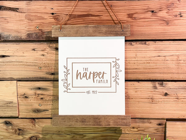 Family Name Sign | Wedding Gift | Last Name Sign | Anniversary Gifts | Established Sign | Mini Family Name Sign