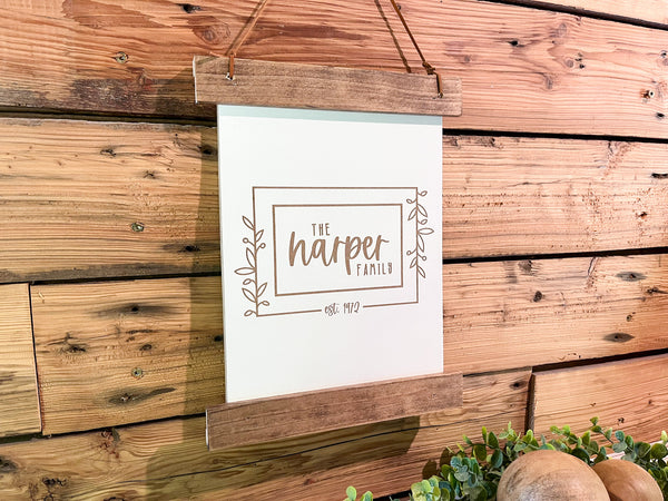 Family Name Sign | Wedding Gift | Last Name Sign | Anniversary Gifts | Established Sign | Mini Family Name Sign