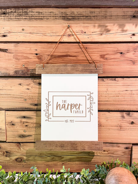 Family Name Sign | Wedding Gift | Last Name Sign | Anniversary Gifts | Established Sign | Mini Family Name Sign