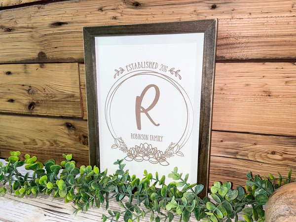 Family Name Sign | Wedding Gift | Last Name Sign | Anniversary Gifts | Established Sign | Mini Family Name Sign