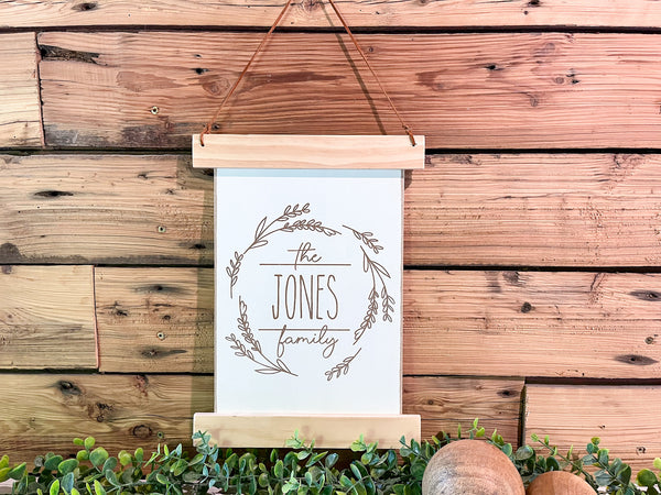 Family Name Sign | Wedding Gift | Last Name Sign | Anniversary Gifts | Mini Family Name Sign