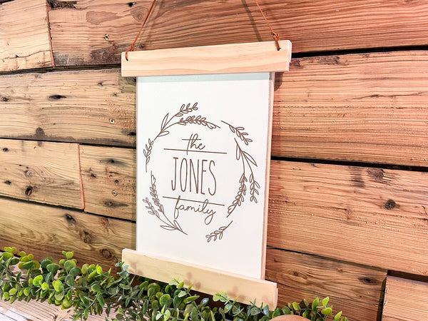 Family Name Sign | Wedding Gift | Last Name Sign | Anniversary Gifts | Mini Family Name Sign