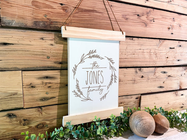 Family Name Sign | Wedding Gift | Last Name Sign | Anniversary Gifts | Mini Family Name Sign