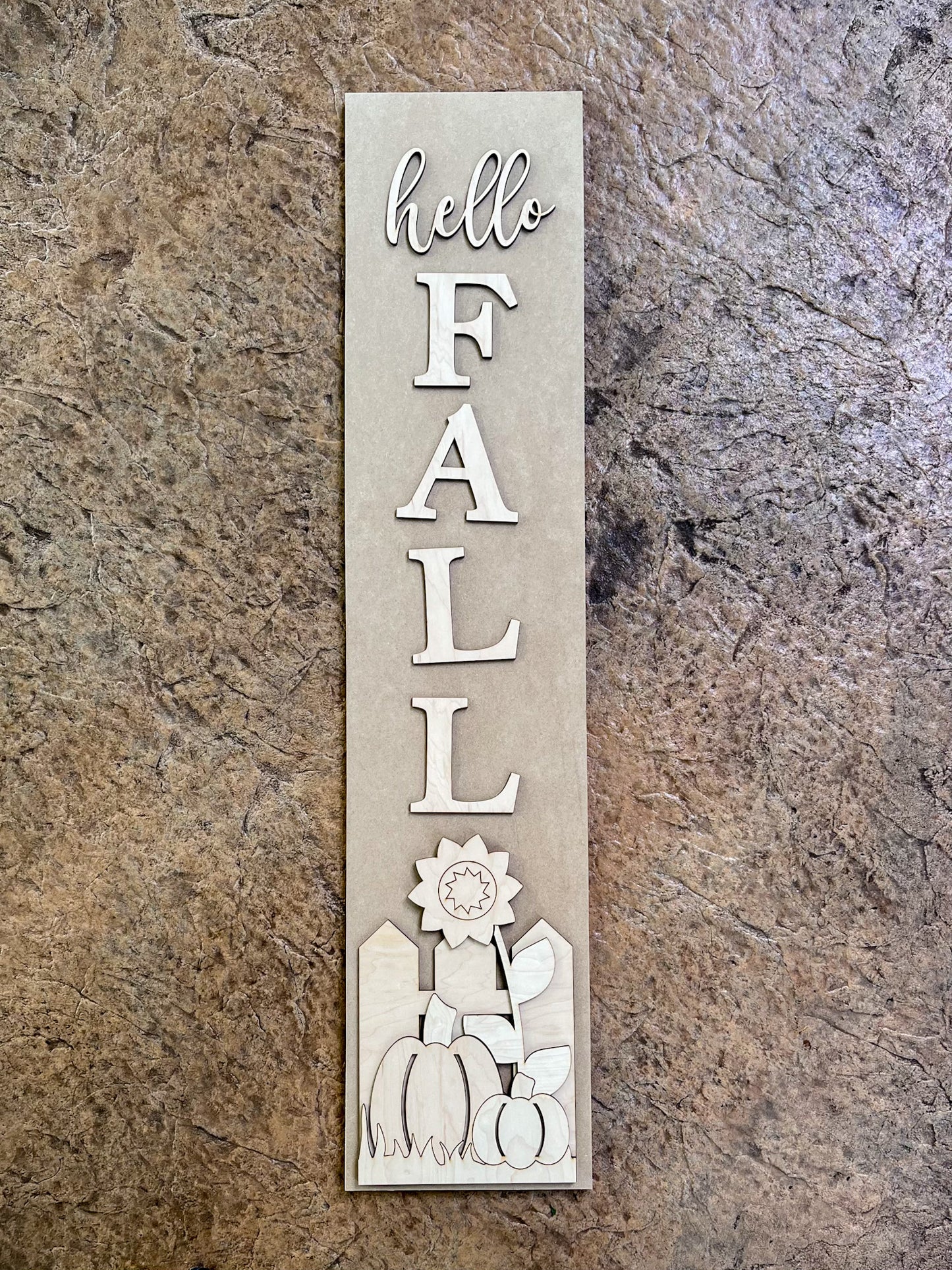 "Hello Fall" DIY Porch Leaner Sign Kit | DIY Paint Party Set