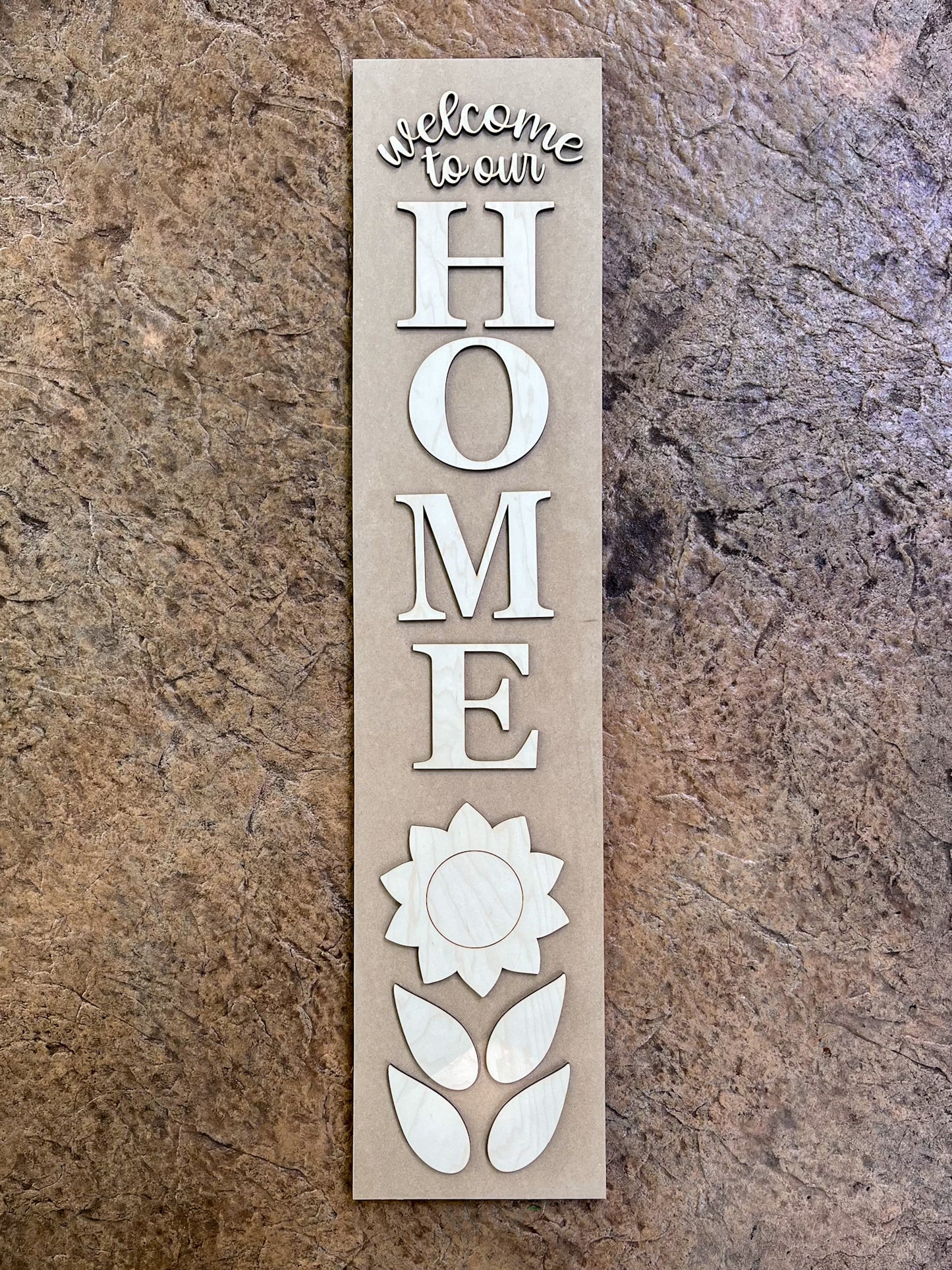 "Welcome to our Home" DIY Porch Leaner Sign Kit | DIY Paint Party Set