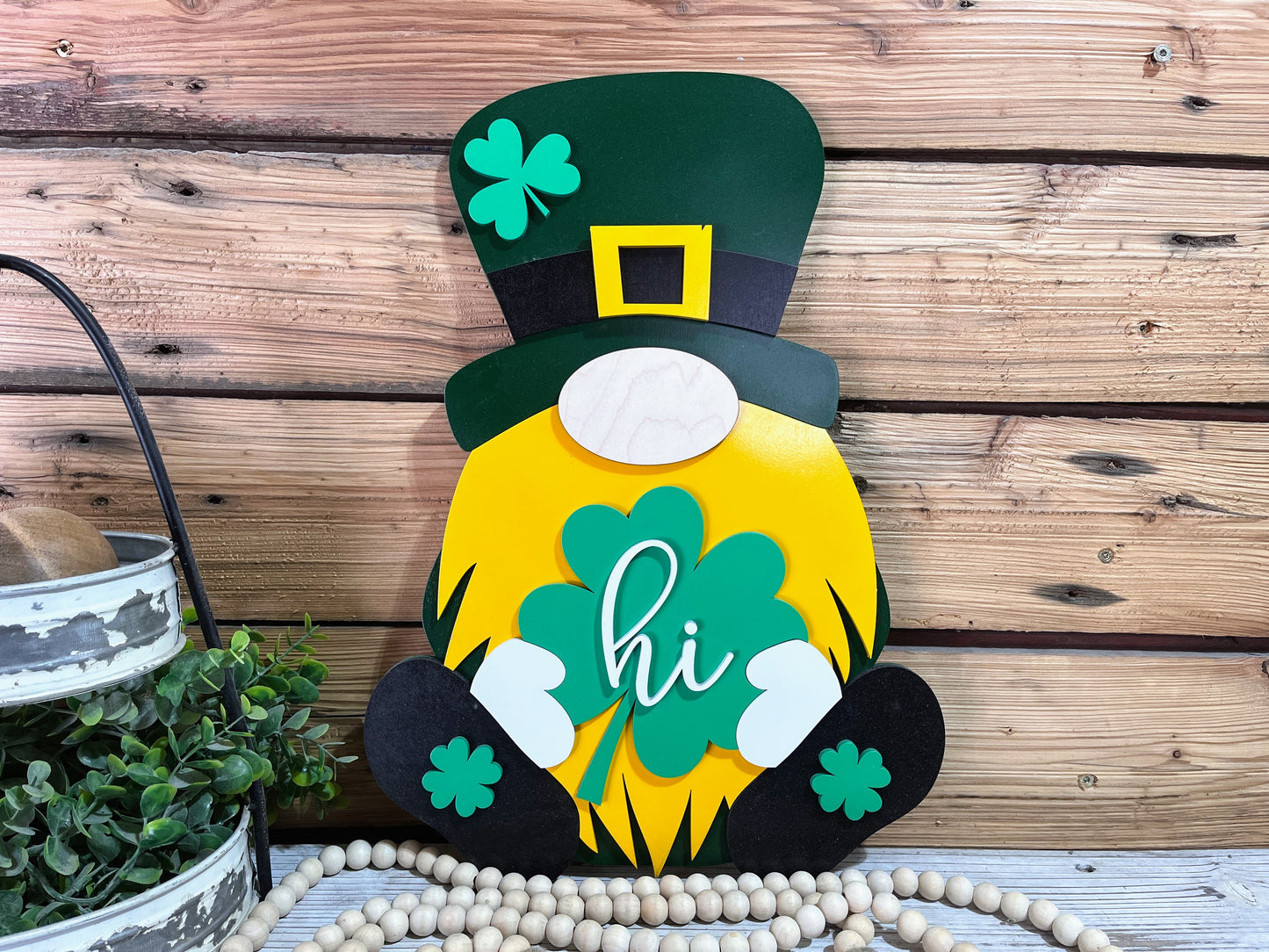 St. Patrick's Day Leprechaun Gnome DIY Sign Kit | DIY Paint Party Set