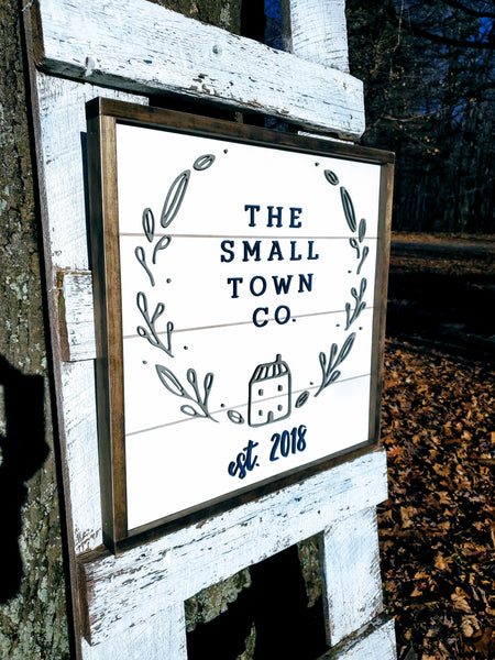 Custom Business Logo Sign with Raised Lettering