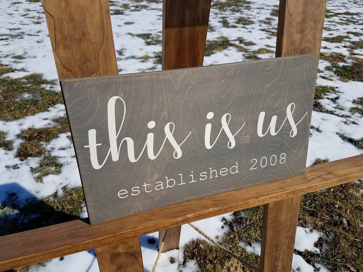 Personalized This Is Us Sign Family Established Sign | Painted Wood Si ...