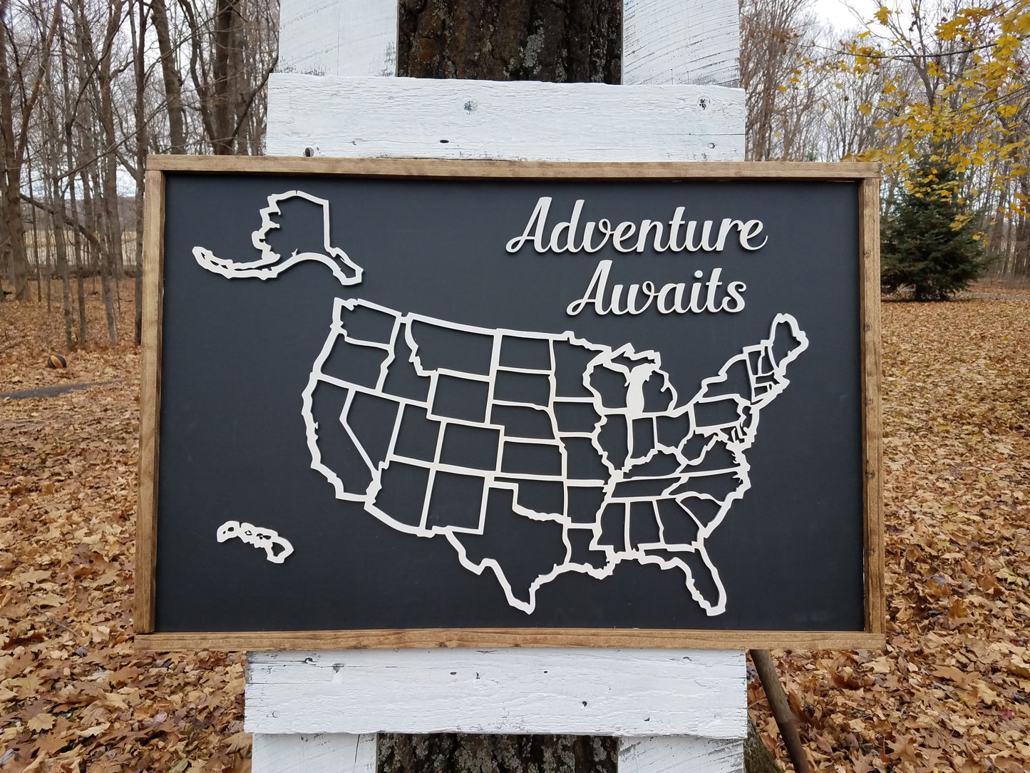Large 3-D USA Puzzle Travel Tracker Map