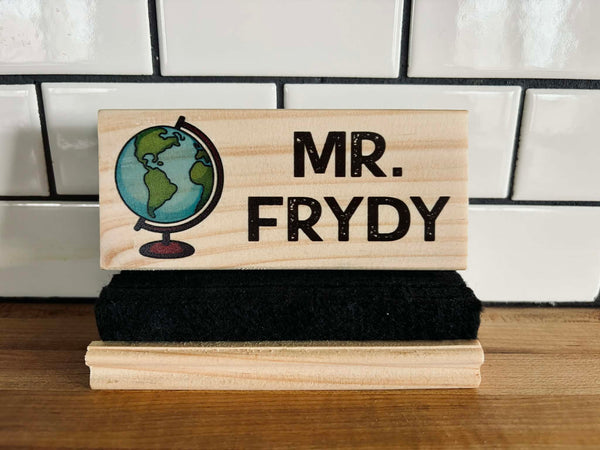 Personalized Teacher Name Dry Eraser | Custom Classroom Whiteboard Eraser Gift
