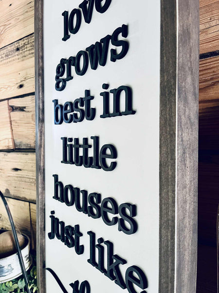 Handmade modern farmhouse sign with love quote – Farmhouse décor wall art”