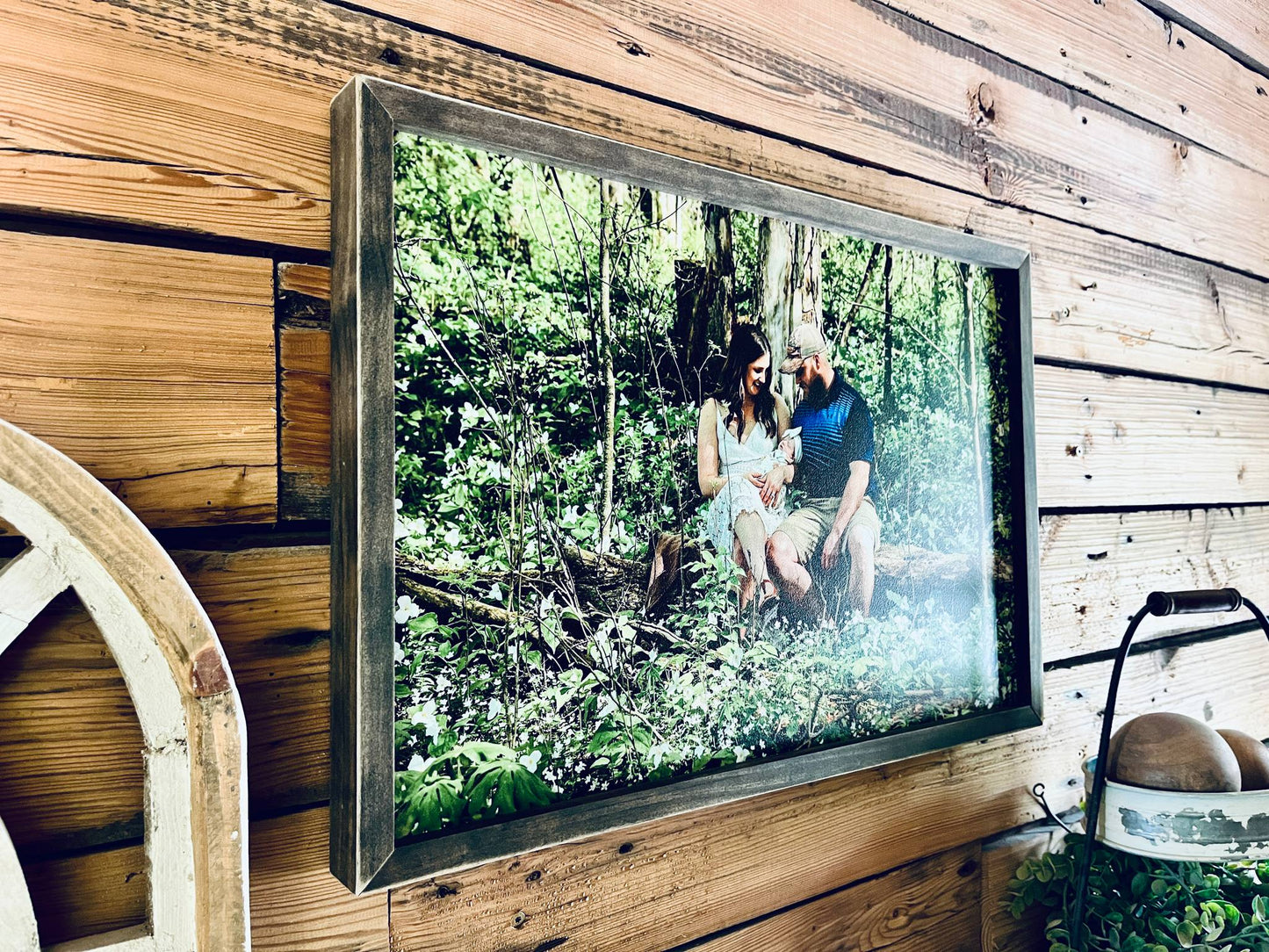 Custom UV Printed Wood Photo | Personalized Framed Picture on Wood | Farmhouse Wall Art | Rustic Wedding Gift | Photo Gift for Anniversary or Family