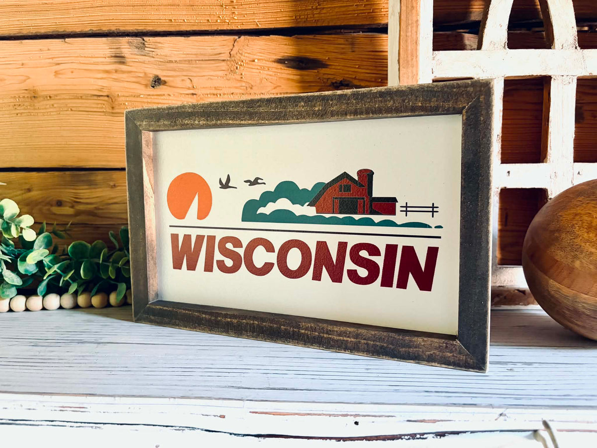 Wisconsin America’s Dairyland Sign | License Plate Inspired Decor