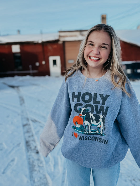 Holy Cow Wisconsin Crewneck