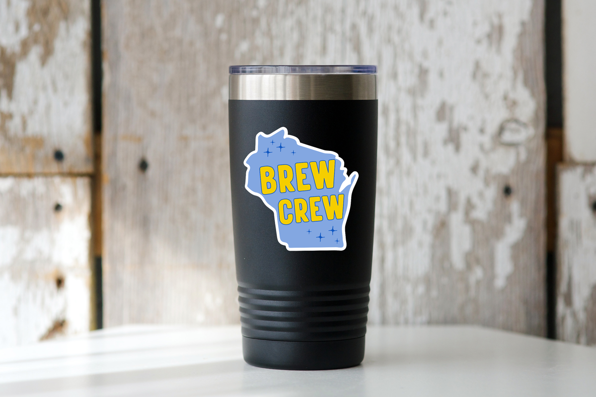 Brew Crew Sticker - Milwaukee, Brewers, baseball, Wisconsin