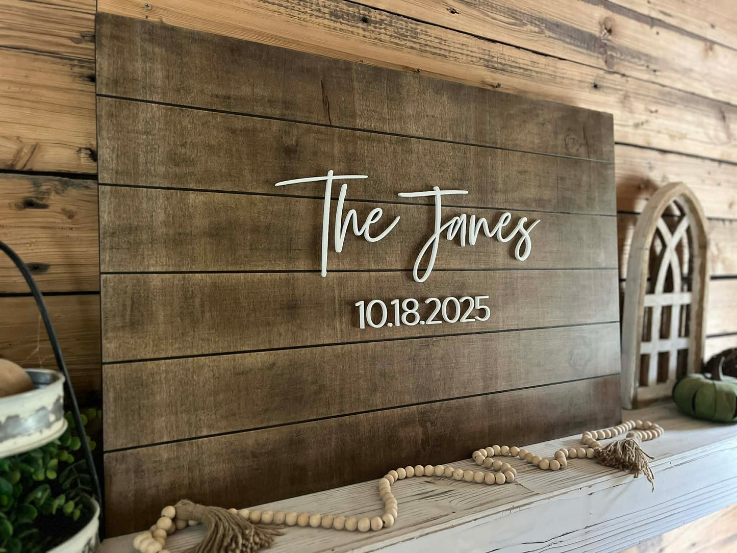 Wedding Guest Book Alternative – Personalized Wood Sign