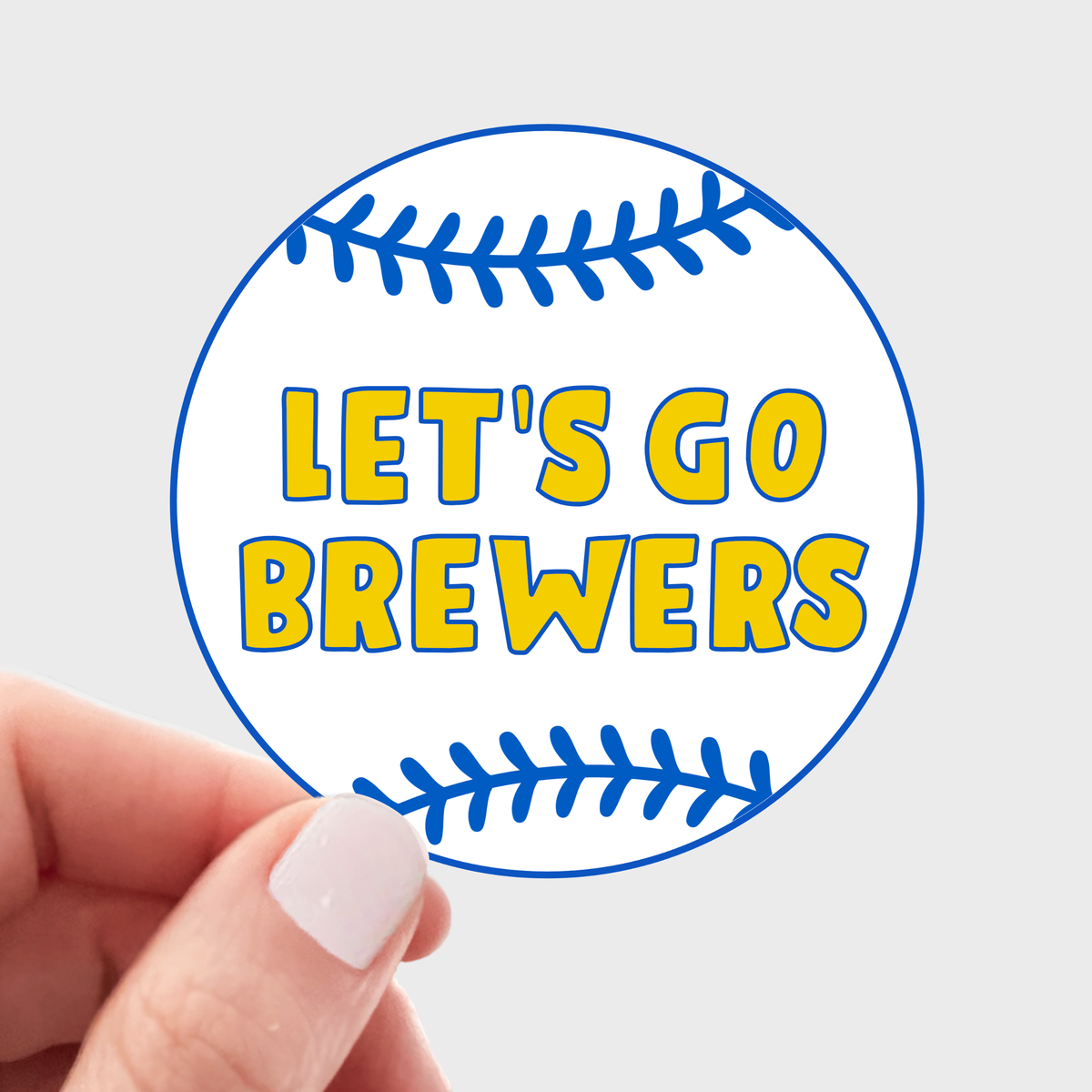 Let's Go Brewers Sticker - Milwaukee, baseball, Wisconsin
