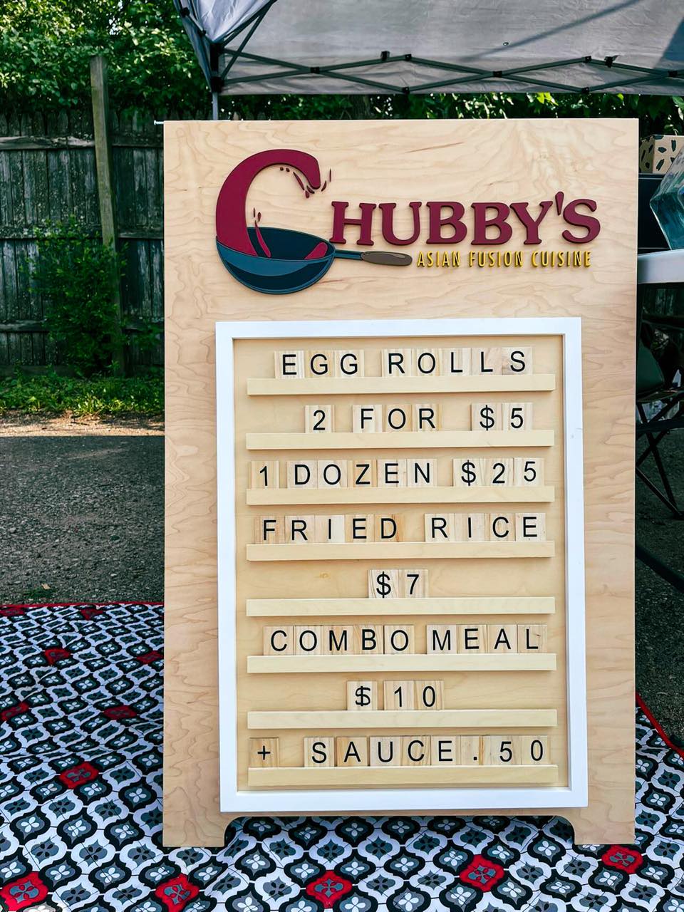 Custom Sandwich Board | Sidewalk Sign | Event Sign | Menu Board | Wood Tile Board | A-Frame Sign
