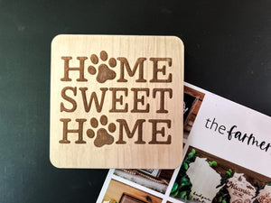 Pet Fridge Magnet | Home Sweet Home Dog Print | Small Gifts | Gifts for Him | Gifts for Her | Funny Pet Gift