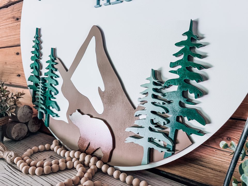 Nursery Name Sign for Boy | Nature Nursery Decor | Wildlife Nursery | Woodland 3D Name Sign | Nursery name sign | Nursery room decor