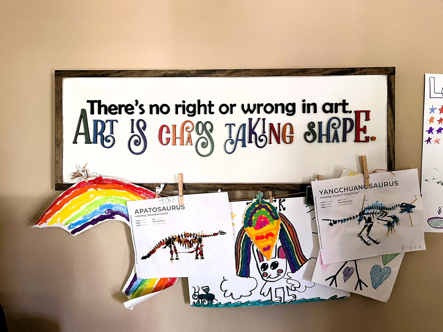 Child Artwork Display | Child Art | There's No Right or Wrong in Art | Art is Chaos Taking Shape
