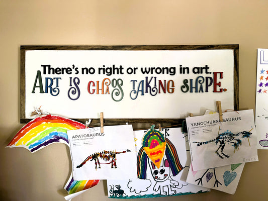 Child Artwork Display | Child Art | There's No Right or Wrong in Art | Art is Chaos Taking Shape