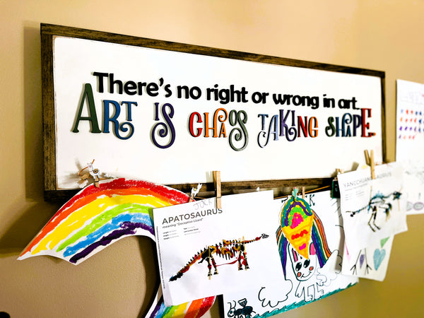 Child Artwork Display | Child Art | There's No Right or Wrong in Art | Art is Chaos Taking Shape