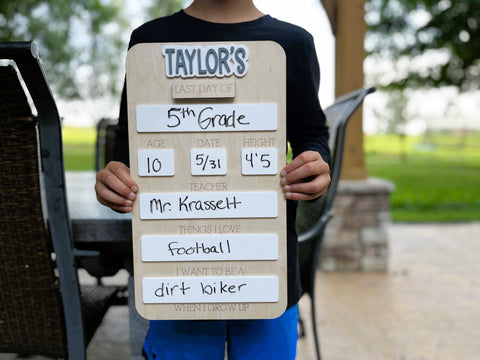 Personalized First Day of School Sign | Last Day of School Board