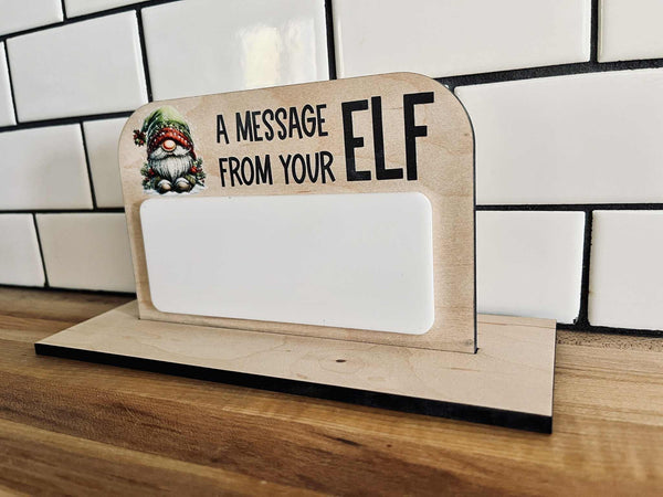A Message From Your Elf Board | Dry Erase Message Board for Christmas
