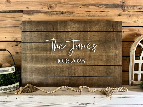 Wedding Guest Book Alternative – Personalized Wood Sign