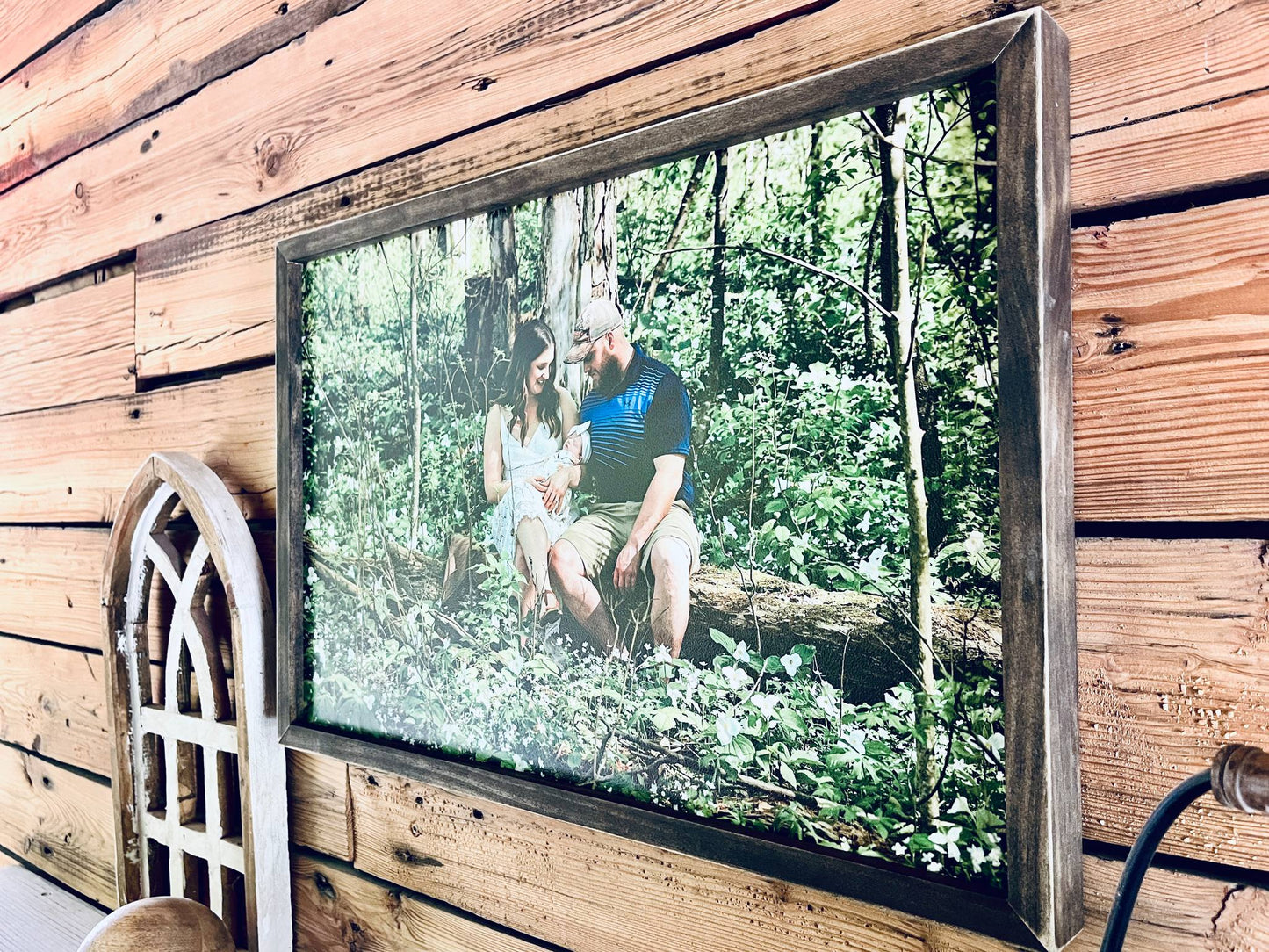 Custom UV Printed Wood Photo | Personalized Framed Picture on Wood | Farmhouse Wall Art | Rustic Wedding Gift | Photo Gift for Anniversary or Family